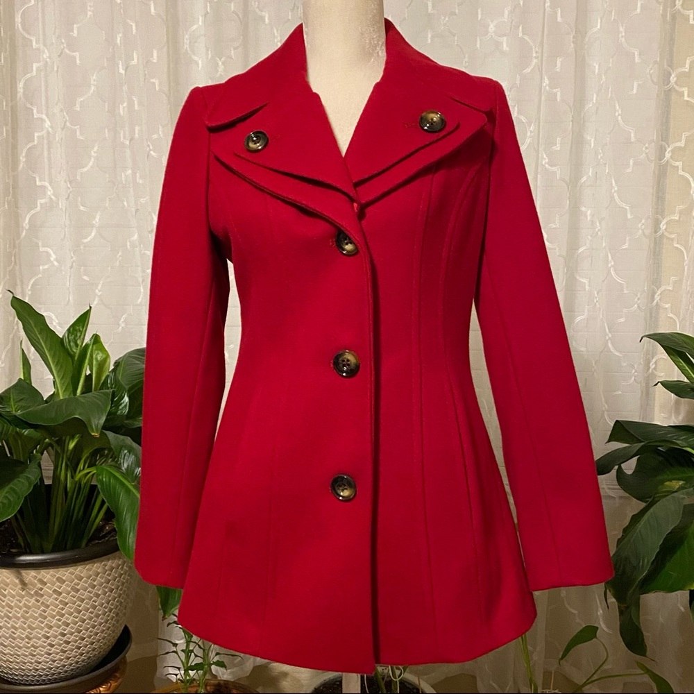 London Fog Petite Single-Breast Pea Coat